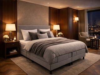 Elektrische boxspringcombinatie, M-Ray, Sense Exclusief, Grijs